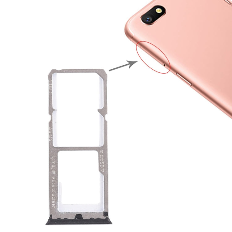 Dual SIM Card and Micro SD Card Tray Set for OPPO A77 (Black)