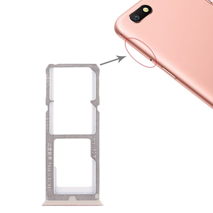 2-in-1 SIM and Micro SD Card Tray for OPPO A77 (Rose Gold)