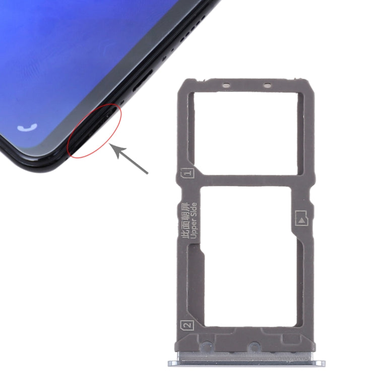 SIM Card Tray and Micro SD Card Tray Replacement for Vivo X21 (Silver)