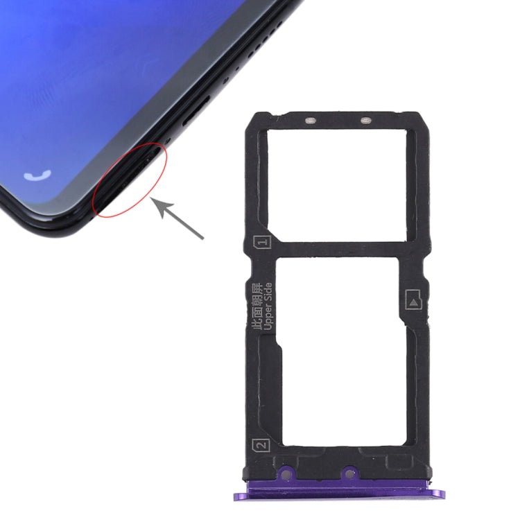 Vivo X21 SIM Card and Micro SD Card Tray Replacement (Purple)