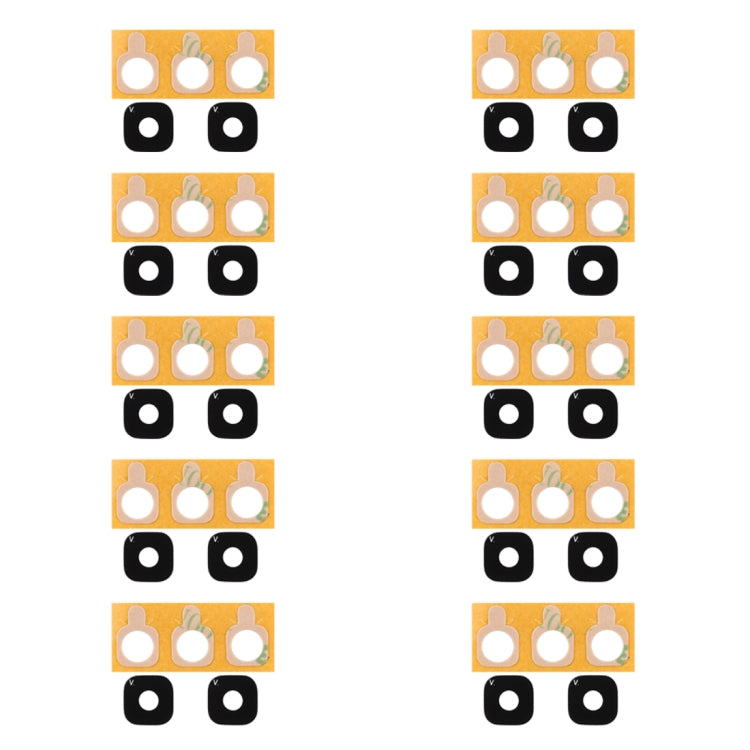 Replacement Set of 10 PCS Back Camera Lens Covers with Stickers for Galaxy J2 Pro (2016)