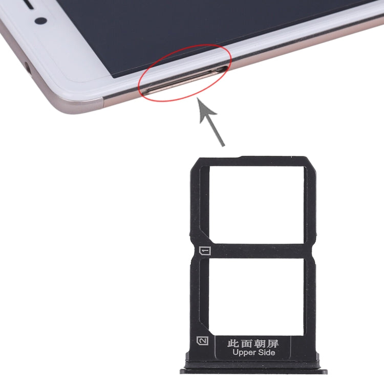 2-Pack Replacement SIM Card Trays for Vivo X9 (Black)