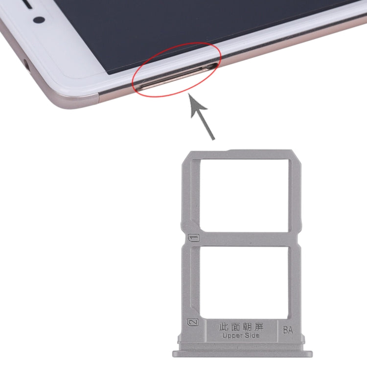 2-Pack of Replacement SIM Card Trays for Vivo X9 (Grey)