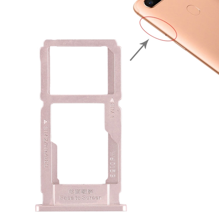 SIM Card Tray and Micro SD Card Tray Replacement for OPPO R11s Plus - Rose Gold