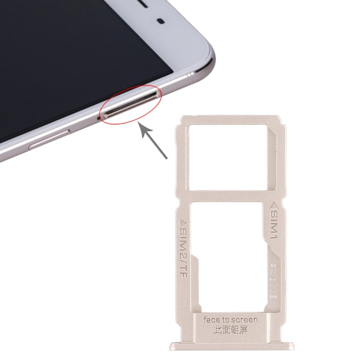 Gold SIM Card Tray + Micro SD Card Tray for OPPO R9sk