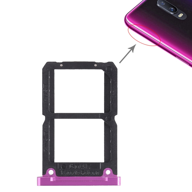 2-Pack Purple SIM Card Tray Replacement for OPPO R17