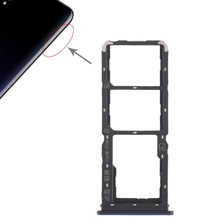 SIM Card Tray and Micro SD Card Tray Set for Vivo Y97 - Blue