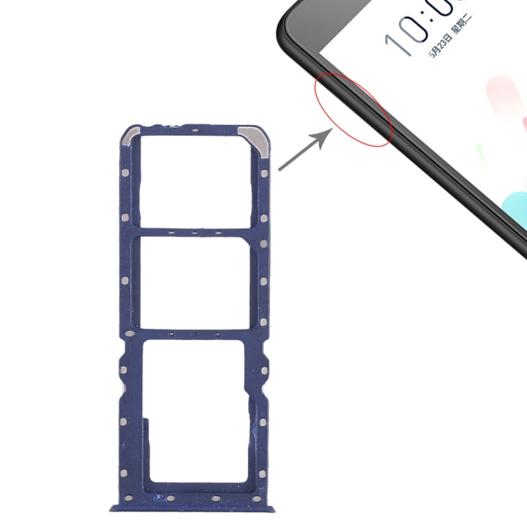OPPO A5 / A3s SIM Card and Micro SD Card Tray Set (Blue)