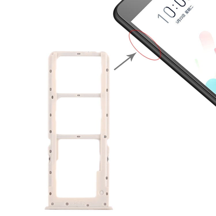 OPPO A5/A3s 2 x SIM Card Tray + Micro SD Card Tray Set (Silver)