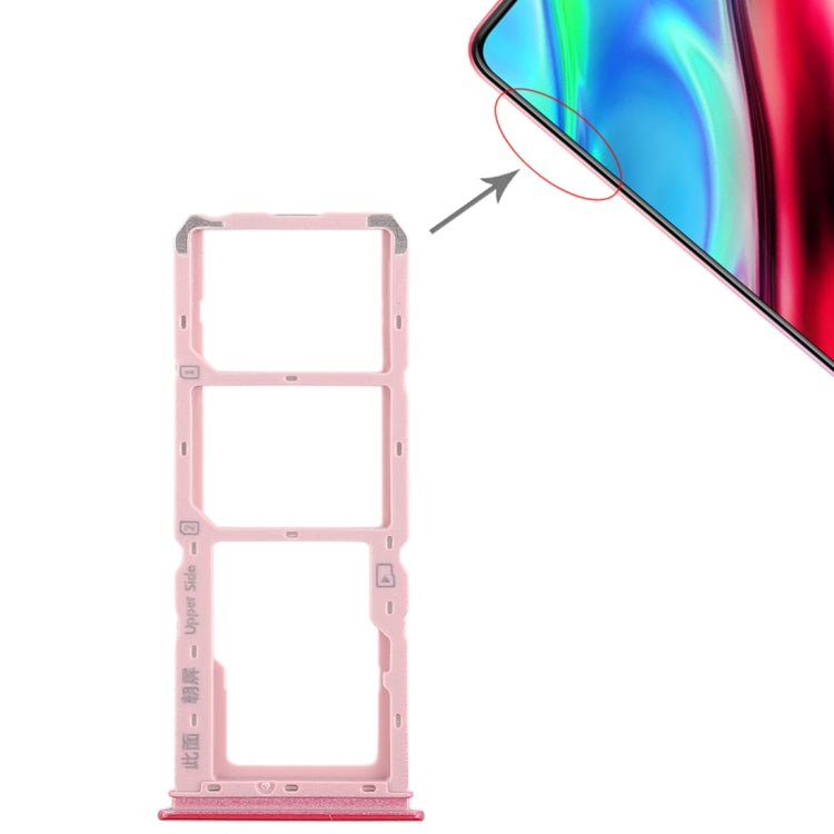 2 x SIM Card Tray + Micro SD Card Tray Set for Vivo Y93 (Red)