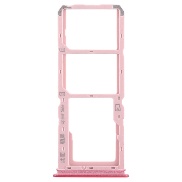 2 x SIM Card Tray + Micro SD Card Tray Set for Vivo Y93 (Red)