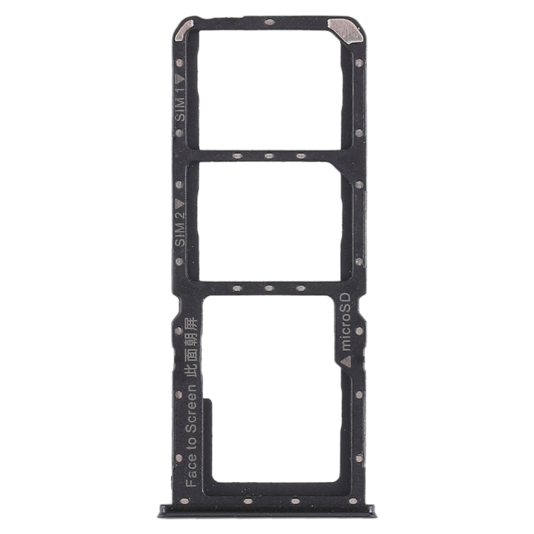 Replacement SIM Card and Micro SD Card Trays for OPPO A7x / F9 / F9 Pro / Realme 2 Pro (Black)