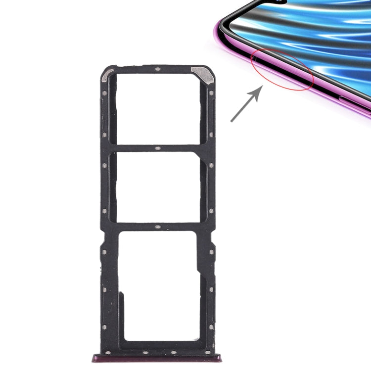SIM and Micro SD Card Tray Set for OPPO A7x / F9 / F9 Pro / Realme 2 Pro (Red)