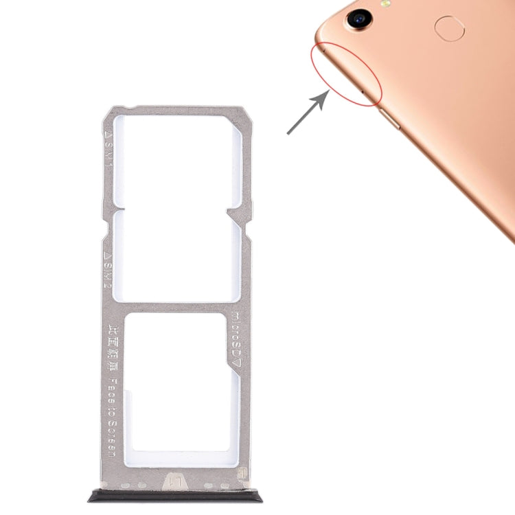 Enhanced Functionality Replacement Kit for OPPO A79: SIM Card Tray + Micro SD Card Tray Set (Black)
