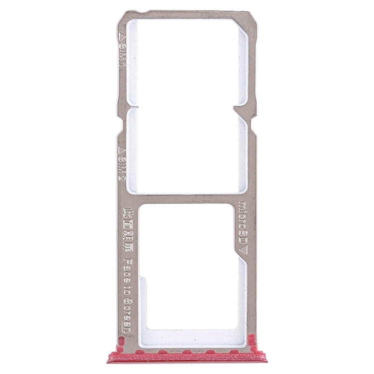 Dual SIM Card Tray and Micro SD Card Tray Replacement Set for OPPO A83 (Red)