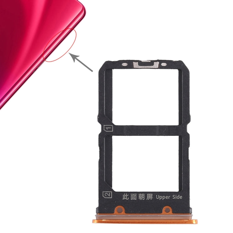 2-Pack Orange SIM Card Trays for Vivo X23