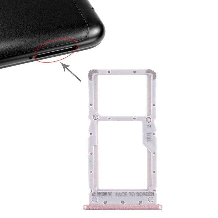 SIM Card Tray and Micro SD Card Tray for Xiaomi Redmi Note 6 Pro (Rose Gold)