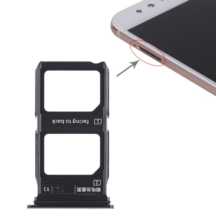 2 Pack of Black SIM Card Trays for Vivo X9 Plus