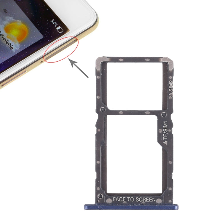 SIM Card and Micro SD Card Tray for Xiaomi Pocophone F1 (Blue)
