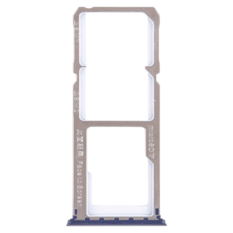 SIM Card Tray + Micro SD Card Tray Replacement Set for OPPO A1 (Blue)
