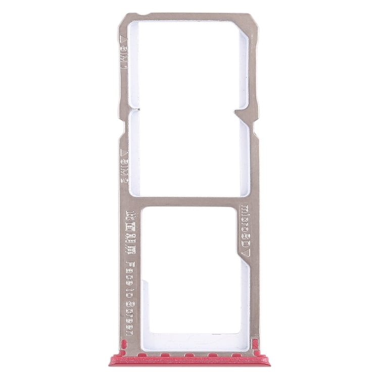 Dual SIM and Micro SD Card Tray Replacement Set for OPPO A1 (Red)
