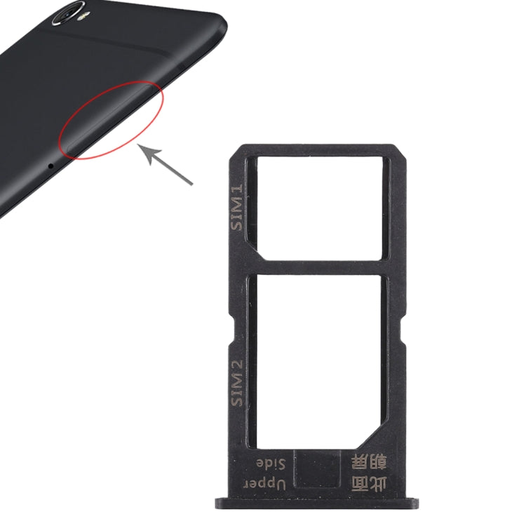 Dual SIM Card Tray Replacement for Vivo Y55 (Black)