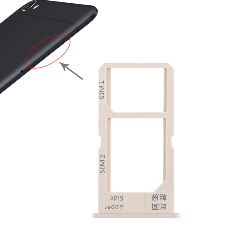 Dual SIM Card Tray Set for Vivo Y55 (Gold)