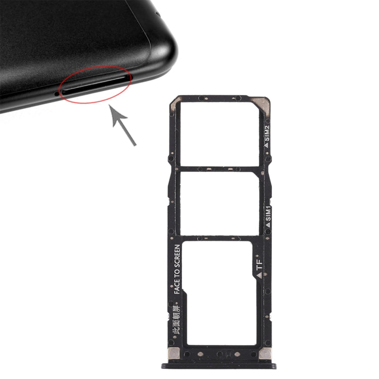 SIM Card Tray + Micro SD Card Tray for Xiaomi Redmi 6 Pro - Black (2 Pack)