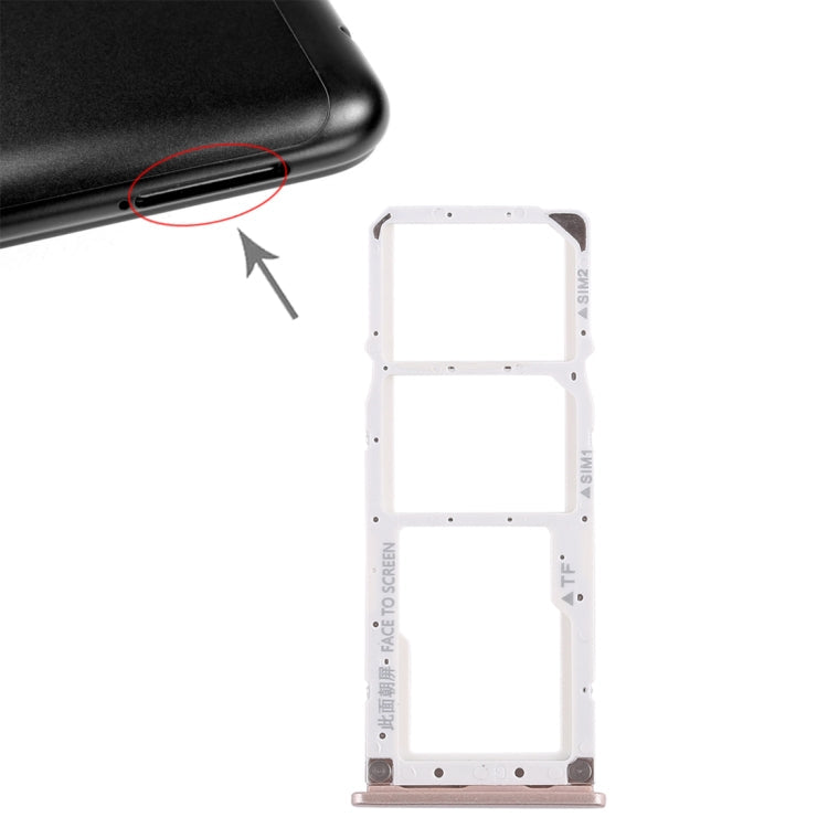 SIM Card and Micro SD Card Trays Set for Xiaomi Redmi 6 Pro - Gold