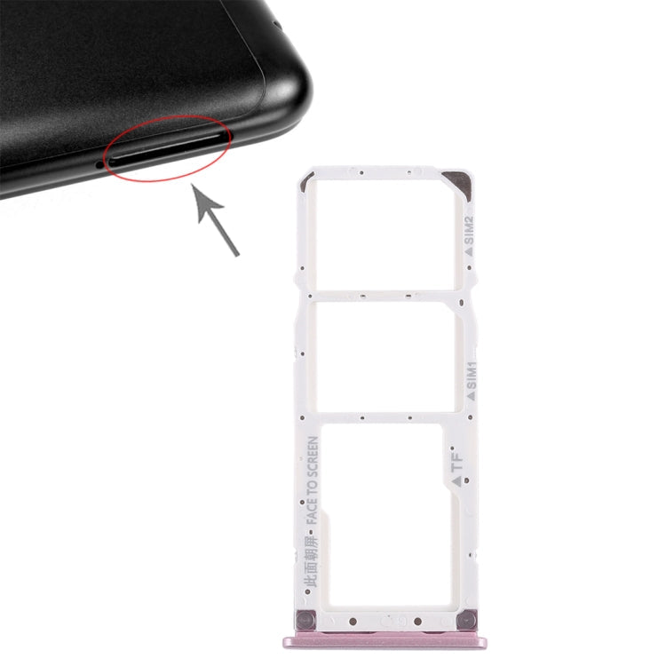 2 x SIM Card Tray + Micro SD Card Tray Set for Xiaomi Redmi 6 Pro (Rose Gold)
