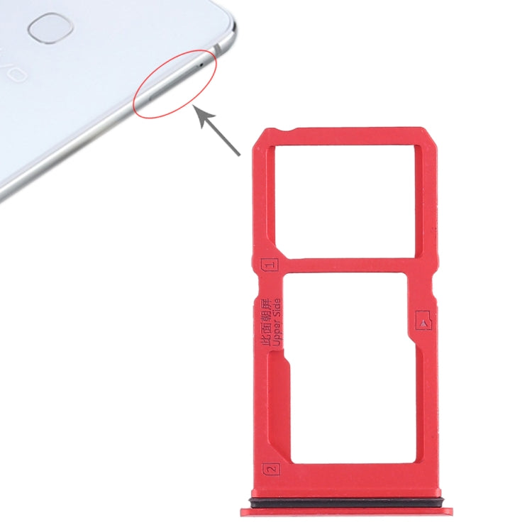 SIM Card Tray and Micro SD Card Tray Replacement for Vivo X21i (Red)