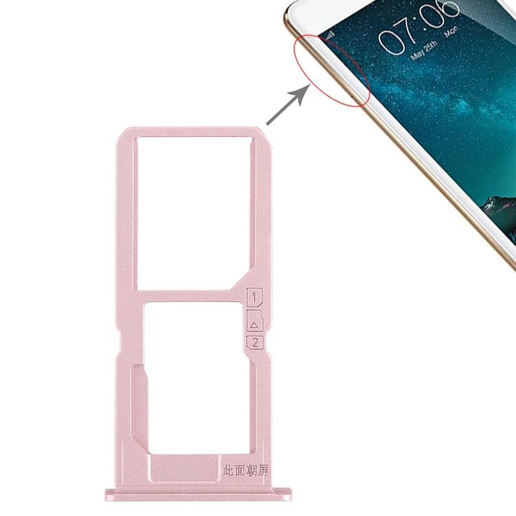 SIM Card Tray and Micro SD Card Tray Replacement for Vivo V3Max (Rose Gold)