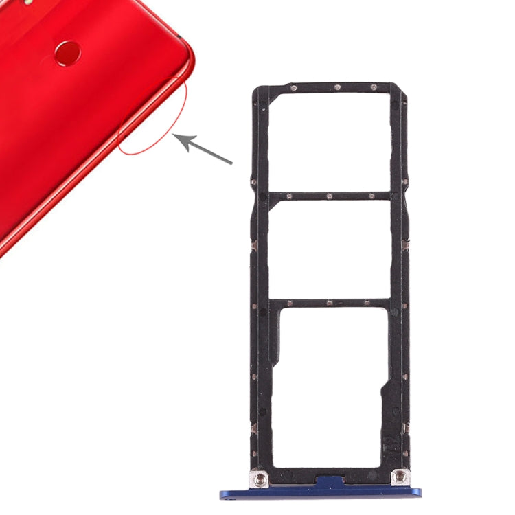 Blue SIM Card Tray and Micro SD Card Tray Set for Huawei Honor 8X Max