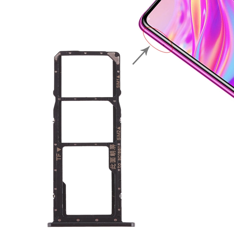 Huawei Enjoy 9 SIM Card Tray and Micro SD Card Tray Set - Black