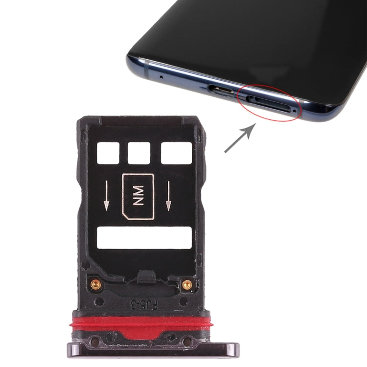 Black SIM Card Tray Set for Huawei Mate 20 Pro - Pack of 2