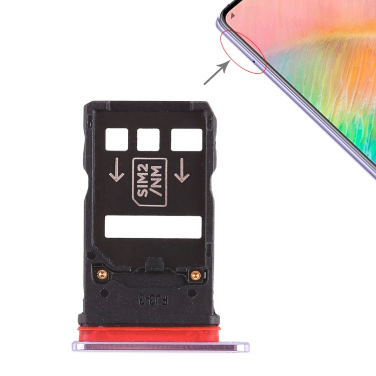 Pair of Silver SIM Card Trays for Huawei Mate 20 X