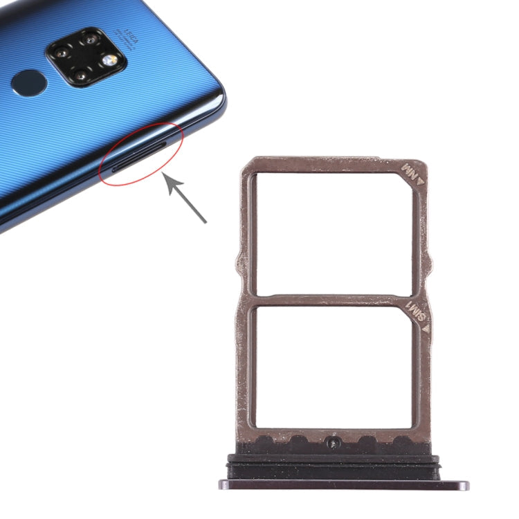 Dual SIM Card Tray Replacement for Huawei Mate 20 (Black)