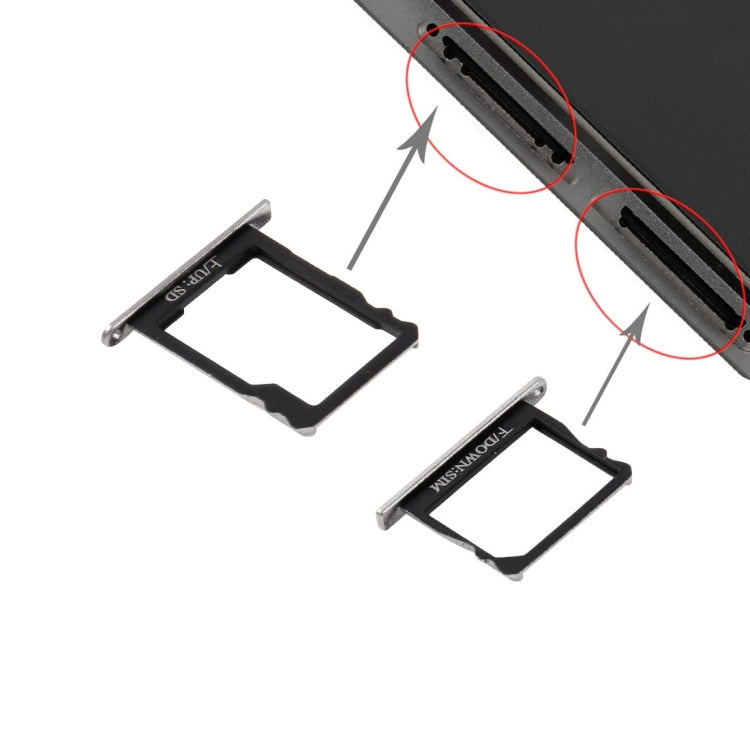 Huawei P8 SIM and Micro SD Card Tray Replacement (Black)