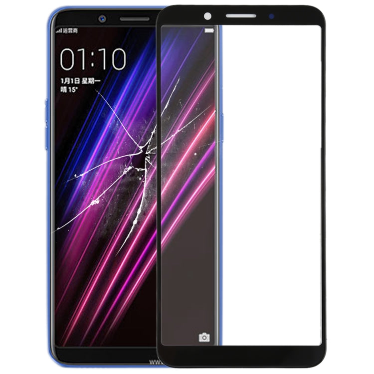 OPPO A1 Replacement Front Screen Outer Glass Lens - Black