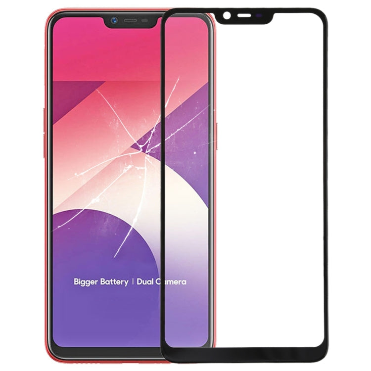 Black Front Screen Outer Glass Lens for OPPO A5 / A3s