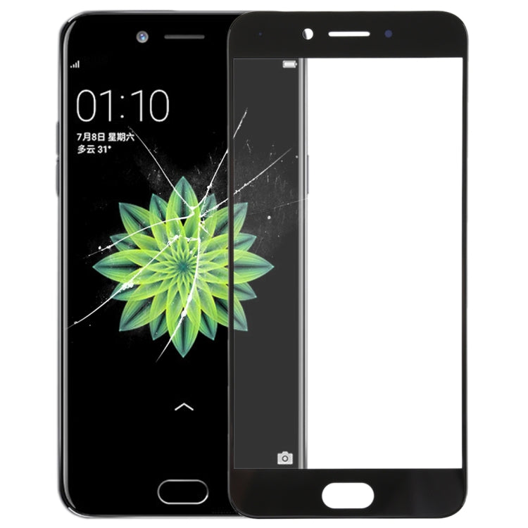 Replacement Front Screen Outer Glass Lens for OPPO A77/A77T (Black)