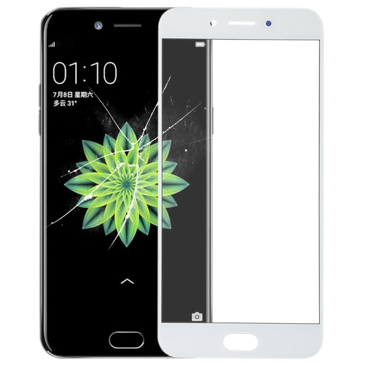 OPPO A77 White Front Screen Outer Glass Lens