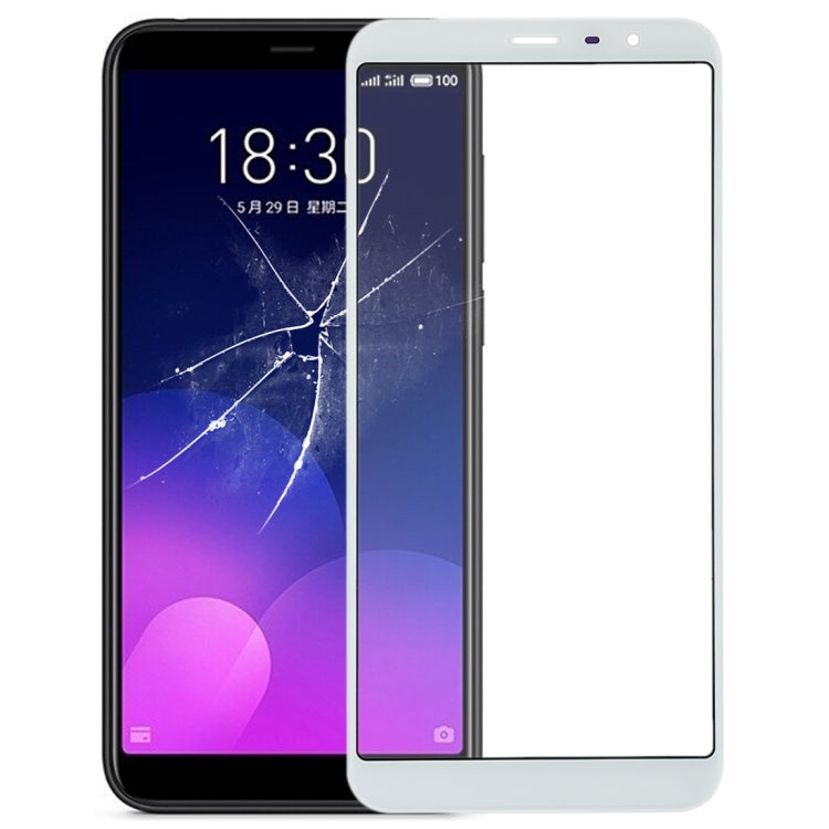 Replacement Front Screen Outer Glass Lens for Meizu M6T (White)