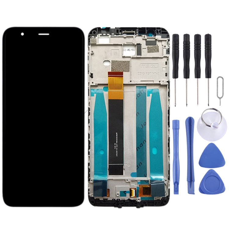 LCD Screen and Digitizer Full Assembly with Frame for Meizu M8c / M809L (Black) - Replacement Display and Touch Screen Panel