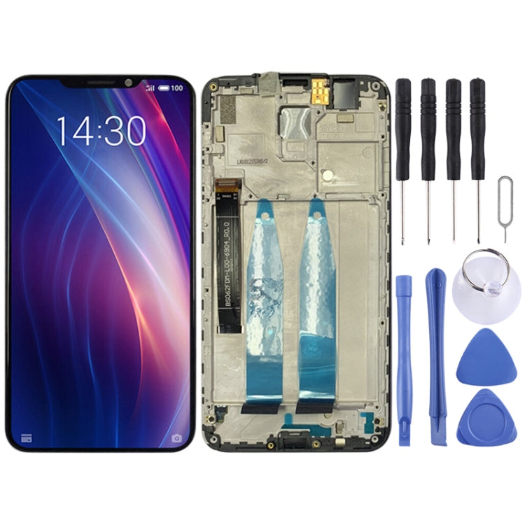 Black LCD Screen and Digitizer Full Assembly with Frame for Meizu X8