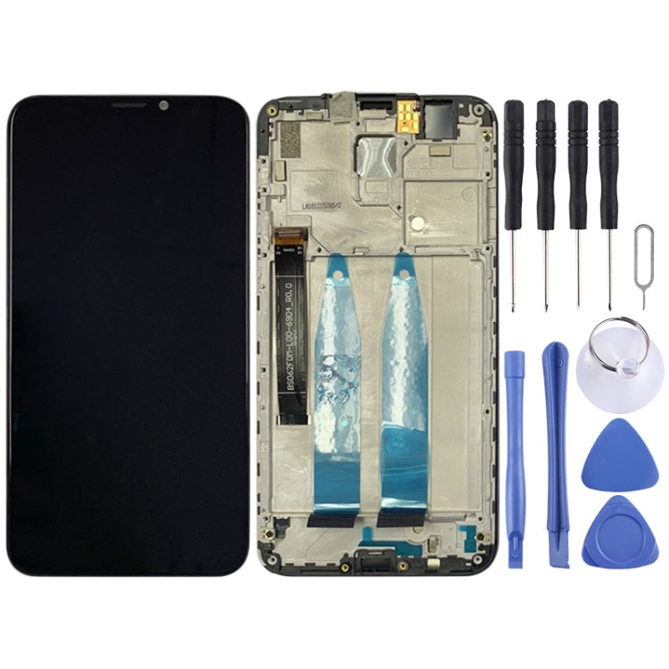 Black LCD Screen and Digitizer Full Assembly with Frame for Meizu X8
