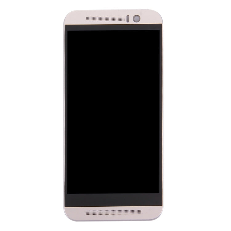 Gold on Silver LCD Screen and Digitizer Full Assembly with Frame for HTC One M9
