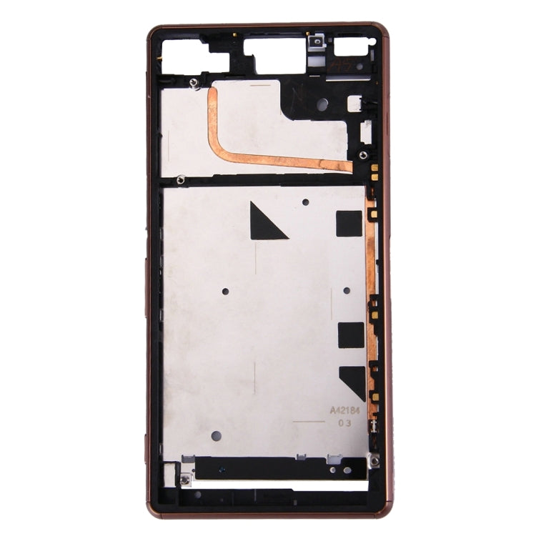 Front Housing LCD Frame Bezel Replacement for Sony Xperia Z3 (Single SIM, Brown)