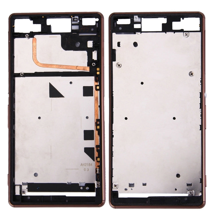 Front Housing LCD Frame Bezel Replacement for Sony Xperia Z3 (Single SIM, Brown)