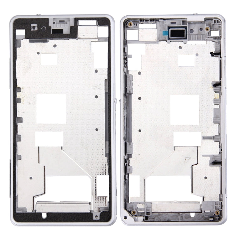 Front Housing LCD Frame Bezel for Sony Xperia Z1 Compact / Mini(White) - High Quality Replacement
